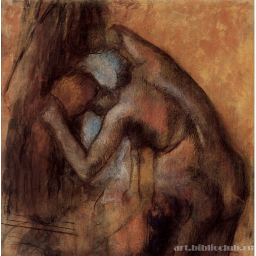 Обнаженная, вытирающая волосы