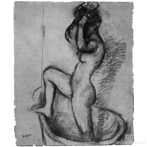 Обнаженная, выходящая из ванны