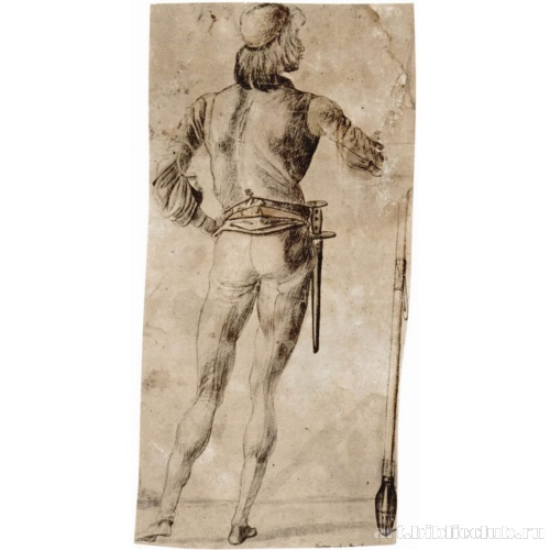 Стоящий юноша, фигура со спины