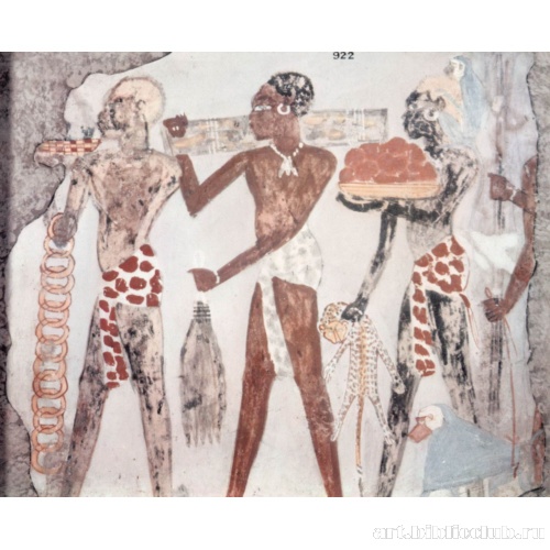 Погребальная камера Собкотпе, правителя страны: Дань фараону Тутмосу IV