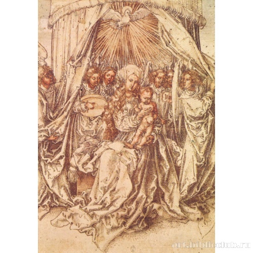 Мадонна с ангелами под балдахином