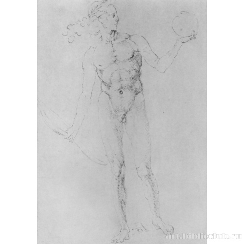 Обнаженный, так называемый Аполлон Полинтер - универсальный, покровитель многих видов деятельности