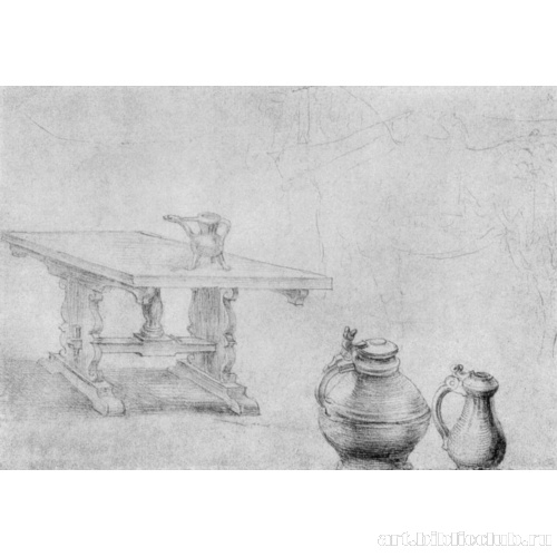 Стол и кувшины