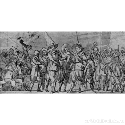 Эскиз группового портрета гильдии стрелков