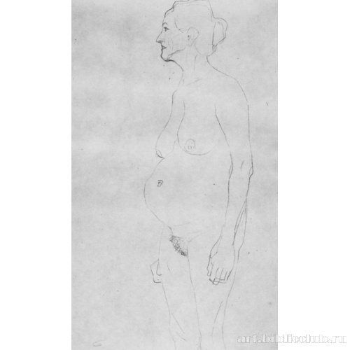 Обнаженная старая натурщица