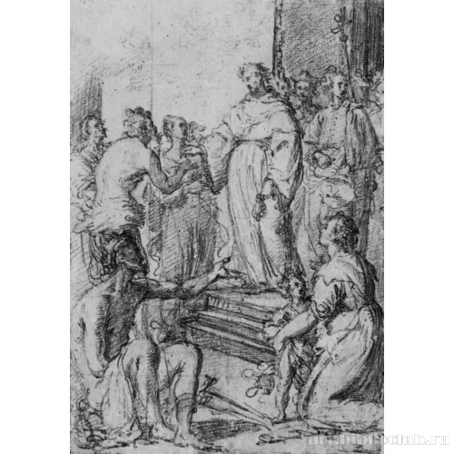 Святой Антонин раздает церковное имущество бедным