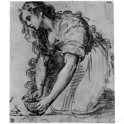 Стоящая на коленях Мария Магдалина