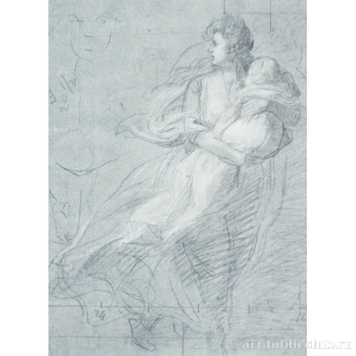 Убегающая женщина с ребенком