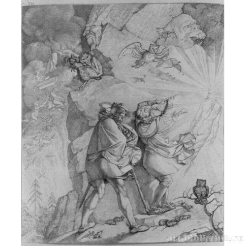 Фауст и Мефистофель на пути к вершине Брокен