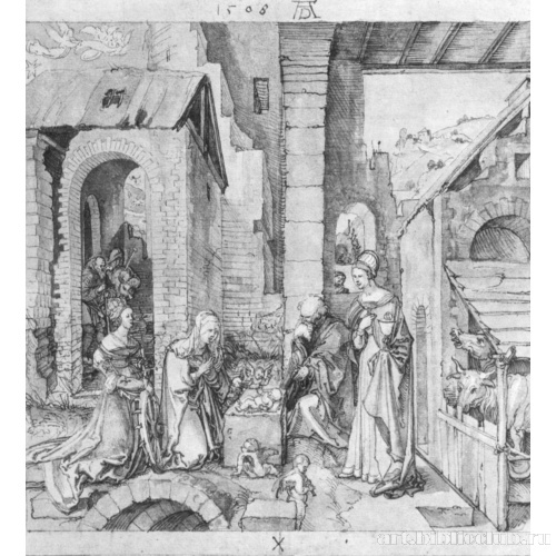 Эскиз алтаря: Рождество Христа, средняя доска