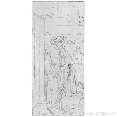 Эскиз алтаря: Святой Иоанн Евангелист, левая створка