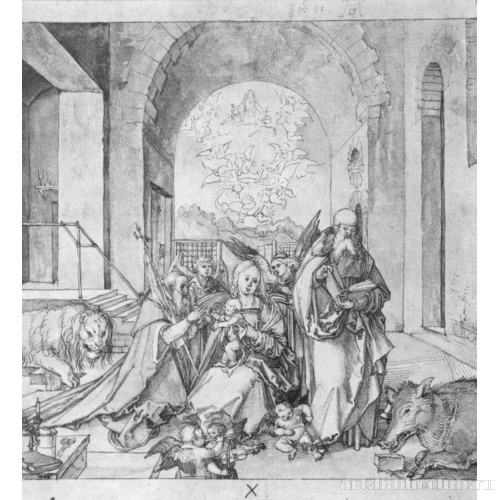 Эскиз алтаря: Мадонна с младенцем, средняя доска