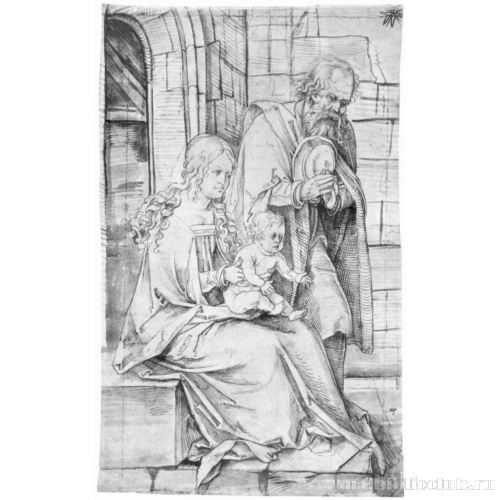 Эскиз для Кетцельских витражей: Святое семейство