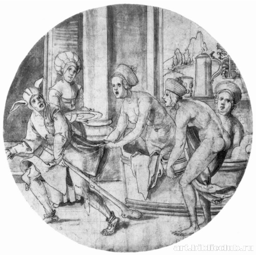 Женская баня с шутом