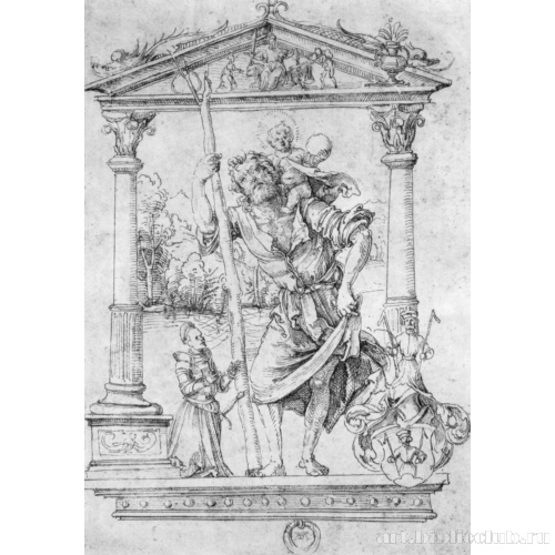 Святой Христофор, с донаторами