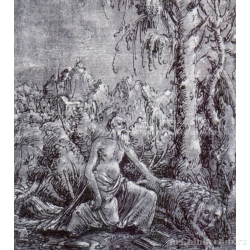 Кающийся святой Иероним в горном пейзаже