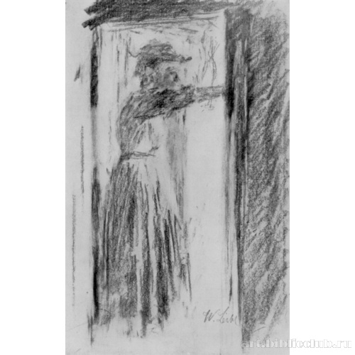 Крестьянская девушка в дверях дома