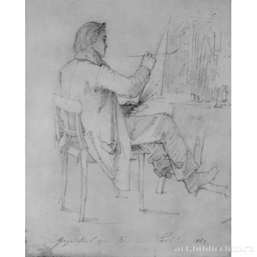 Художник Фердинанд Вайс за мольбертом