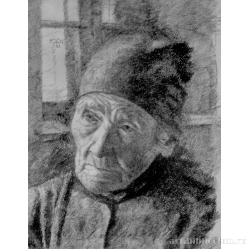 Портрет старой крестьянки («Тумин») перед окном