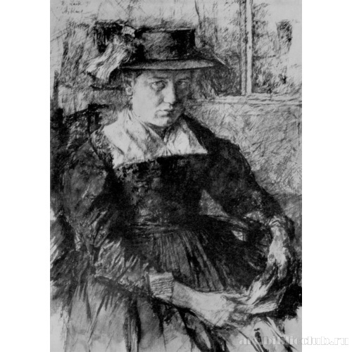 Портрет девушки в плоской шляпке