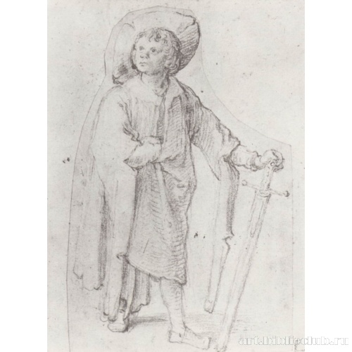 Этюд для фигуры торжествующего Давида