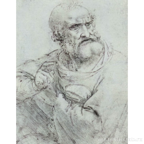Погрудный этюд для фигуры святого Петра