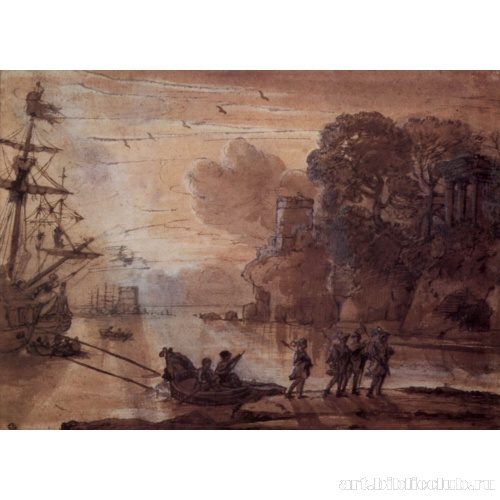 Эней со спутниками высаживаются на берег