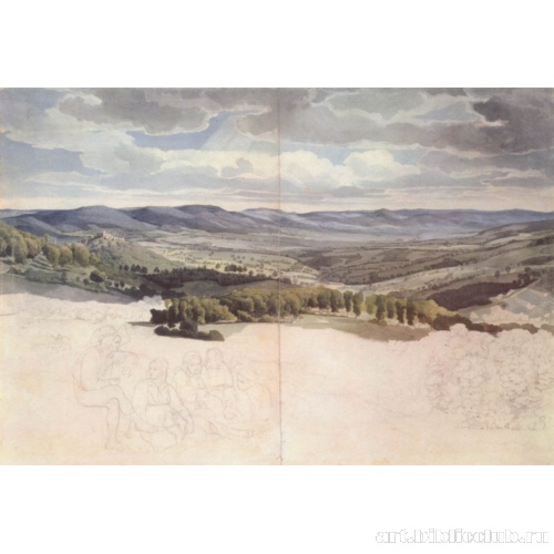 Панорамный вид горной долины