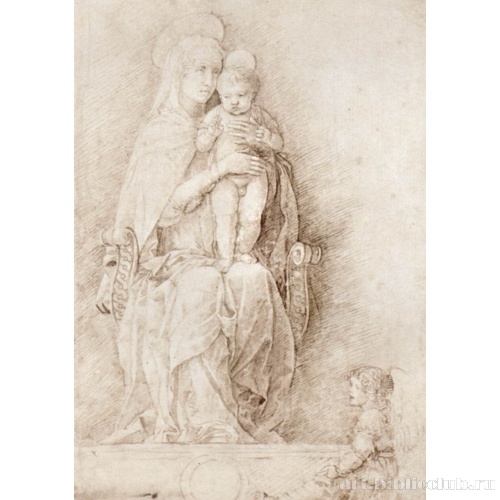 Мадонна с младенцем на троне и с ангелом у подножия