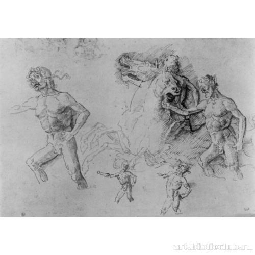 Лист этюдов: Фавн и гиппокампы