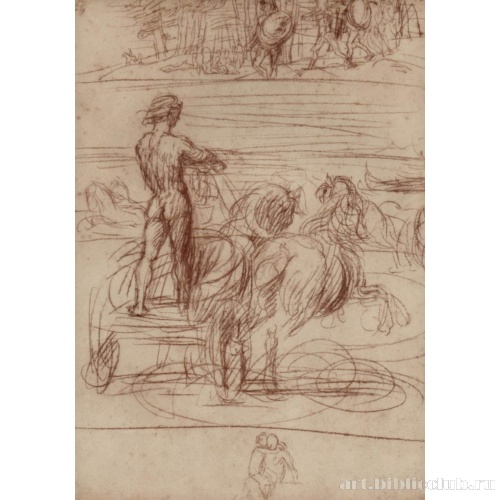 Античная колесница, вид сзади