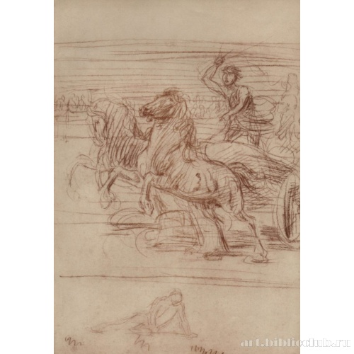 Античная колесница, вид спереди