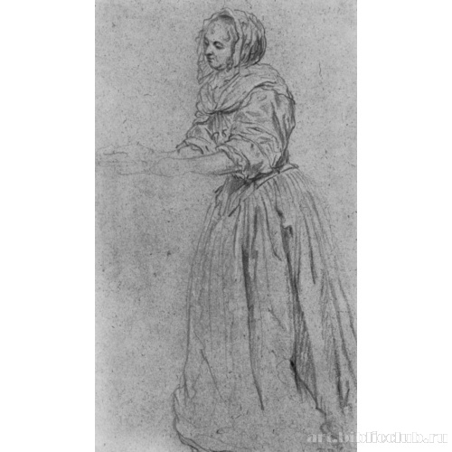 Женщина с тазом