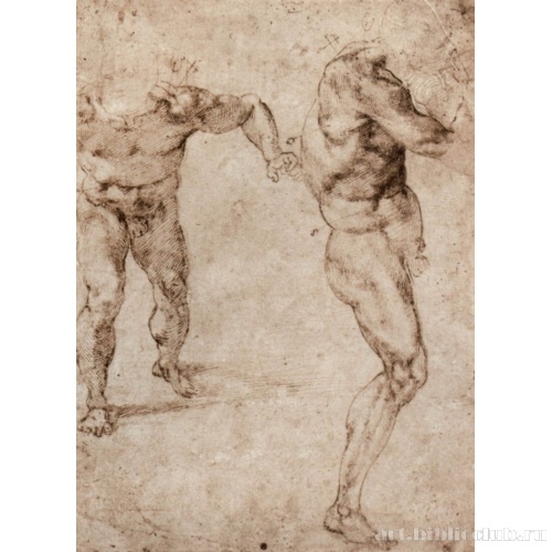 Два этюда мужских обнаженных фигур