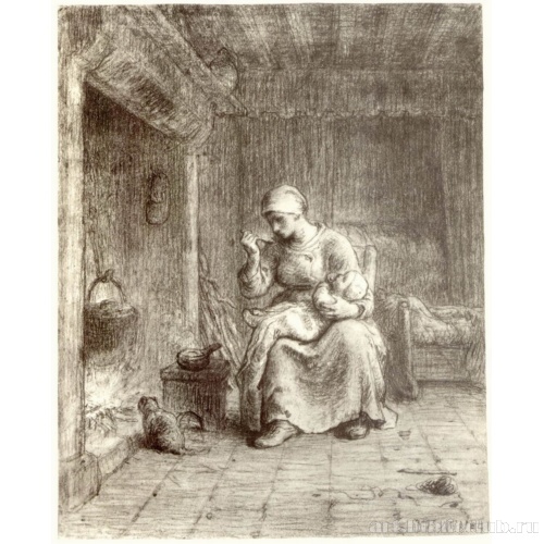 Крестьянка, кормящая ребенка