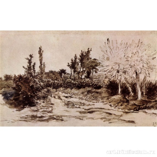 Пейзаж с церковью