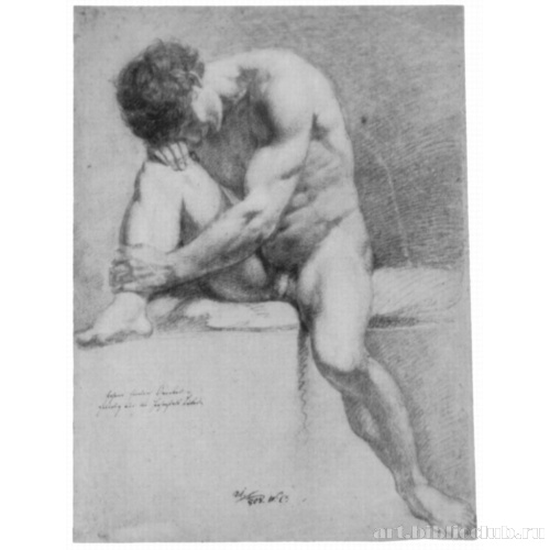 Сидящий обнаженный