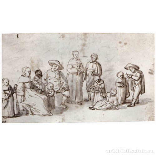 Эскиз портрета семьи ван Остаде