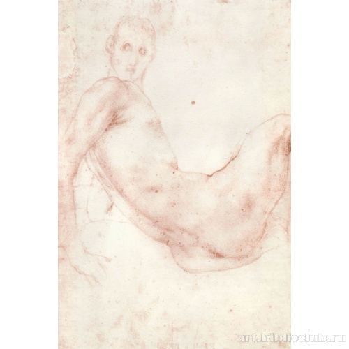 Обнаженный, откинувшийся назад