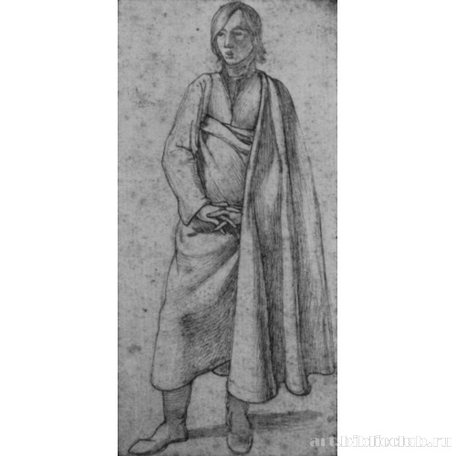 Этюд драпировки: Фридрих Овербек в образе Иоанна