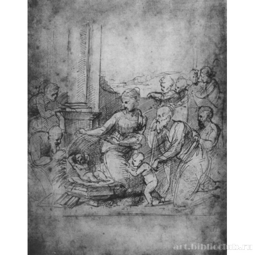 Поклонение младенцу с Папой Юлием II