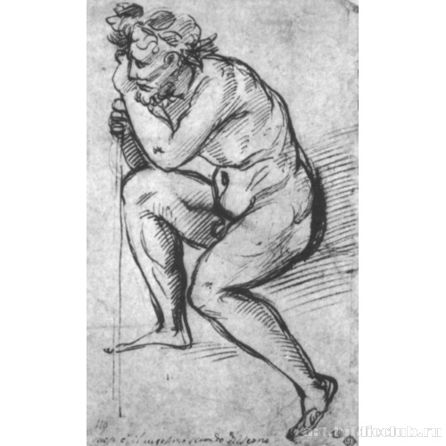 Обнаженный мужчина в венке