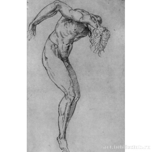 Штудия обнаженной фигуры повешенного