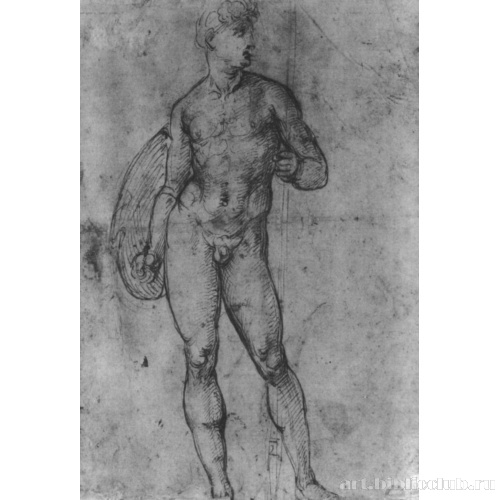 Юный воин с копьем и щитом