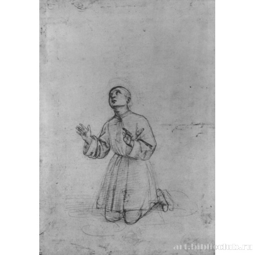 Коленопреклоненный юноша (этюд для фигуры святого)