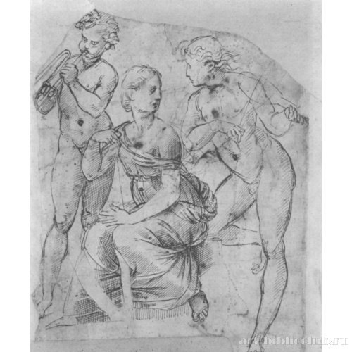 Муза с Вакхом и Аполлоном