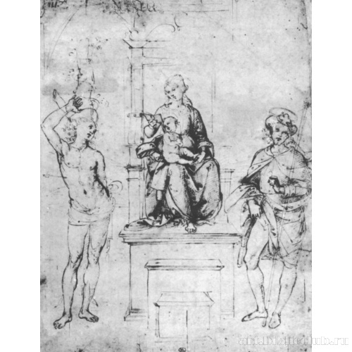 Святое собеседование: Мадонна на троне и двое святых