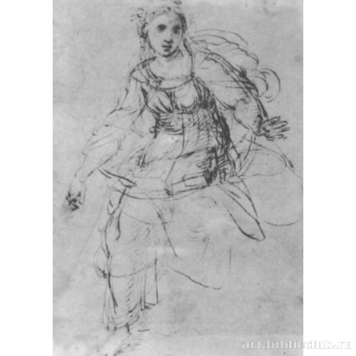 Этюд к тондо на потолке в Станца делла Сеньятура, Теология