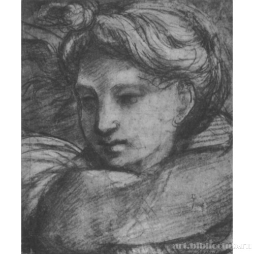 Этюд к росписям Зала Константина, Голова женщины