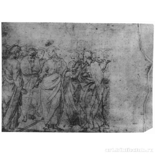 Этюд к росписям Станцы делла Сеньятура, Учение о двух мечах